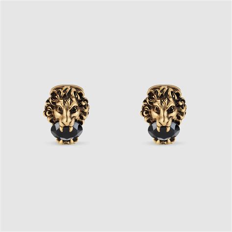 silver gucci cufflinks|gucci cufflinks lion.